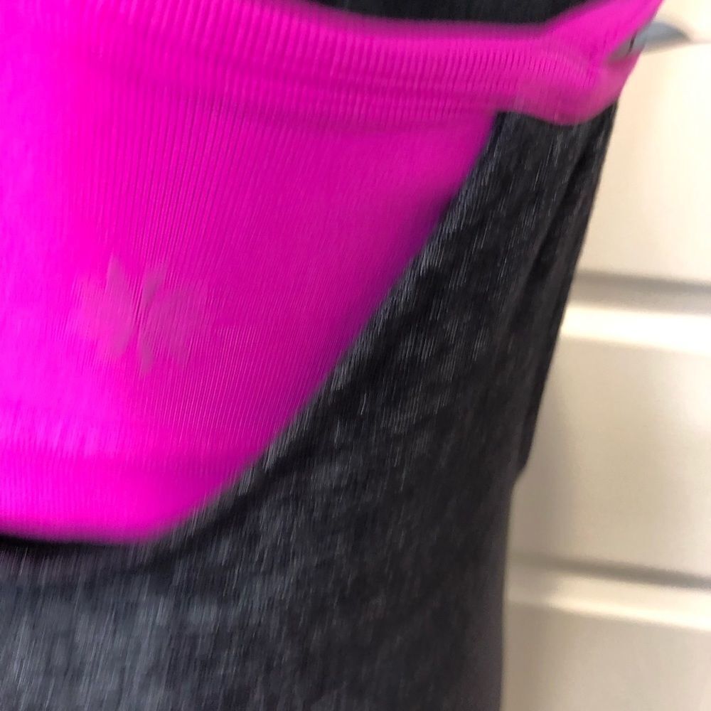Athleta Hidden Agenda grey dress with pink bra top - Picture 6 of 9